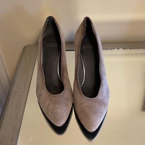 Stuart Weitzman suede wedge heels.